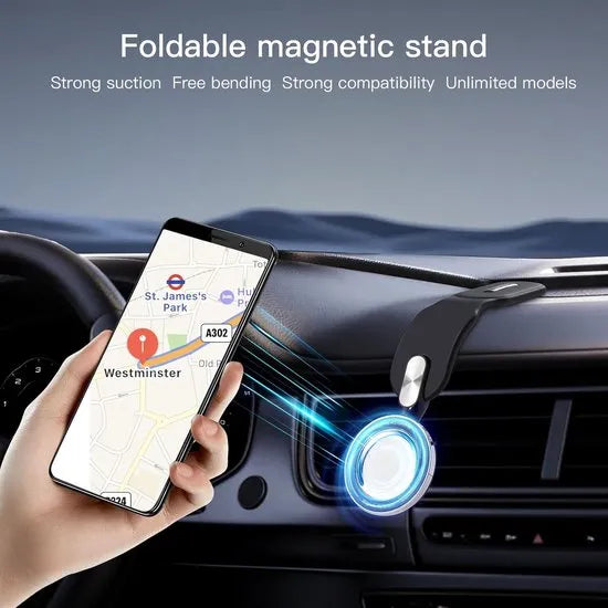 Telefoonhouder auto – Magnetisch MagSafe – Dashboard & LCD scherm montage – Universeel voor alle telefoons – Zwart-Ilumina Benelux