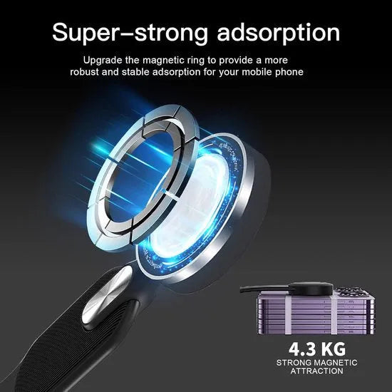 Telefoonhouder auto – Magnetisch MagSafe – Dashboard & LCD scherm montage – Universeel voor alle telefoons – Zwart-Ilumina Benelux