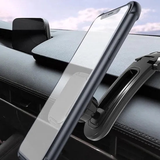 Telefoonhouder auto – Magnetisch met Zuignap – Voor Dashboard – Sterke Magneet – Zwart-Ilumina Benelux