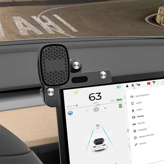 Telefoonhouder auto – Magnetisch – Scherm/monitor montage – Geschikt voor Tesla Model 3/Y/S/X & Cybertruck – Zwart-Ilumina Benelux