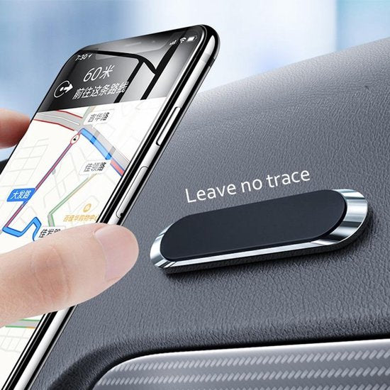 Telefoonhouder auto – Magnetisch – Set van 2 – Inclusief 4 metalen plaatjes – Zwart-Ilumina Benelux
