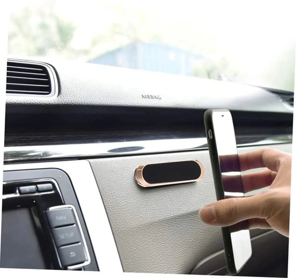 Telefoonhouder auto – Magnetisch – Set van 2 – Inclusief 4 metalen plaatjes – Zwart-Ilumina Benelux