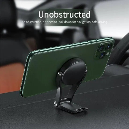 Telefoonhouder auto – Magnetisch – Sterke lijm – Dashboard/Voorruit/Bureau – Incl. magneetplaatje – Zwart-Ilumina Benelux