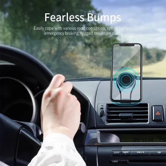 Telefoonhouder auto – Magnetisch – Sterke lijm – Dashboard/Voorruit/Bureau – Incl. magneetplaatje – Zwart-Ilumina Benelux
