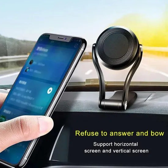 Telefoonhouder auto – Magnetisch – Sterke lijm – Dashboard/Voorruit/Bureau – Incl. magneetplaatje – Zwart-Ilumina Benelux