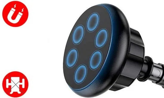 Telefoonhouder auto – Magnetisch – Sterke zuignap – Voor dashboard/voorruit/bureau – Zwart-Ilumina Benelux