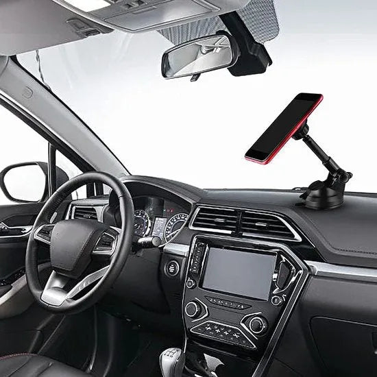 Telefoonhouder auto – Magnetisch – Sterke zuignap – Voor dashboard/voorruit/bureau – Zwart-Ilumina Benelux