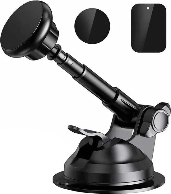 Telefoonhouder auto – Magnetisch – Sterke zuignap – Voor dashboard/voorruit/bureau – Zwart-Ilumina Benelux