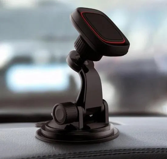 Telefoonhouder auto – Magnetisch – Sterke zuignap – Voorruit & Dashboard – Incl. magneetplaatje – Zwart-Ilumina Benelux