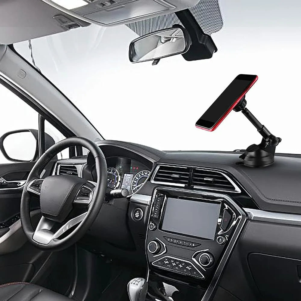 Telefoonhouder auto – Magnetisch – Telescopische beugel – Voorruit & Dashboard Mount – Zwart-Ilumina Benelux