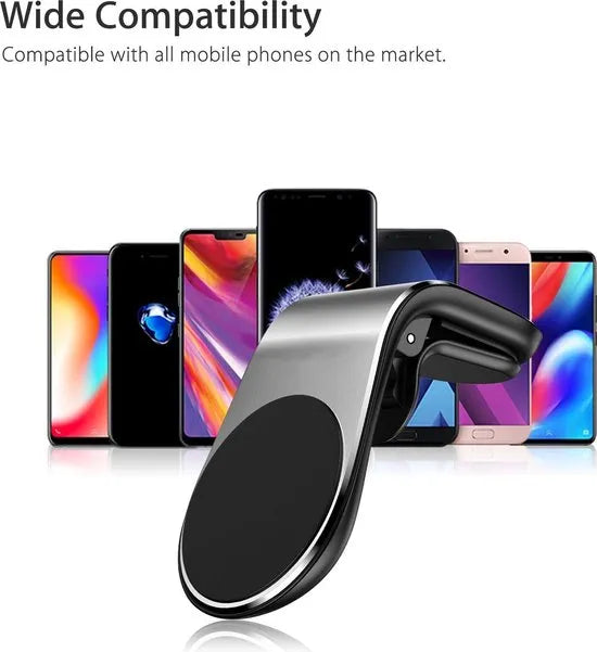Telefoonhouder auto – Magnetisch – Universeel – Voor Ventilatierooster – Zwart-Telefoonhouders-Ilumina Benelux
