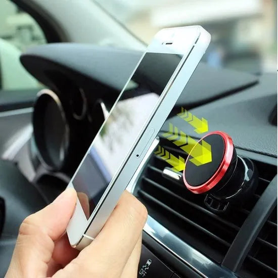 Telefoonhouder auto – Magnetisch Ventilatierooster – 360° Draaibaar – Universeel Air Vent Mount – Compact – Zwart-Ilumina Benelux
