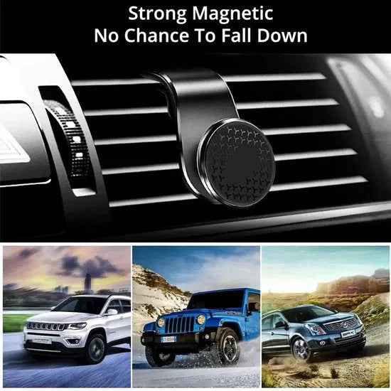 Telefoonhouder auto – Magnetisch ventilatierooster – 360° draaibaar – Universeel voor smartphones – Zwart-Telefoonhouders-Ilumina Benelux