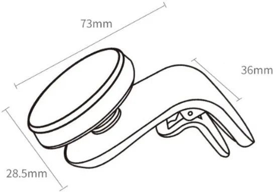 Telefoonhouder auto – Magnetisch ventilatierooster – 360° draaibaar – Universeel voor smartphones – Zwart-Telefoonhouders-Ilumina Benelux