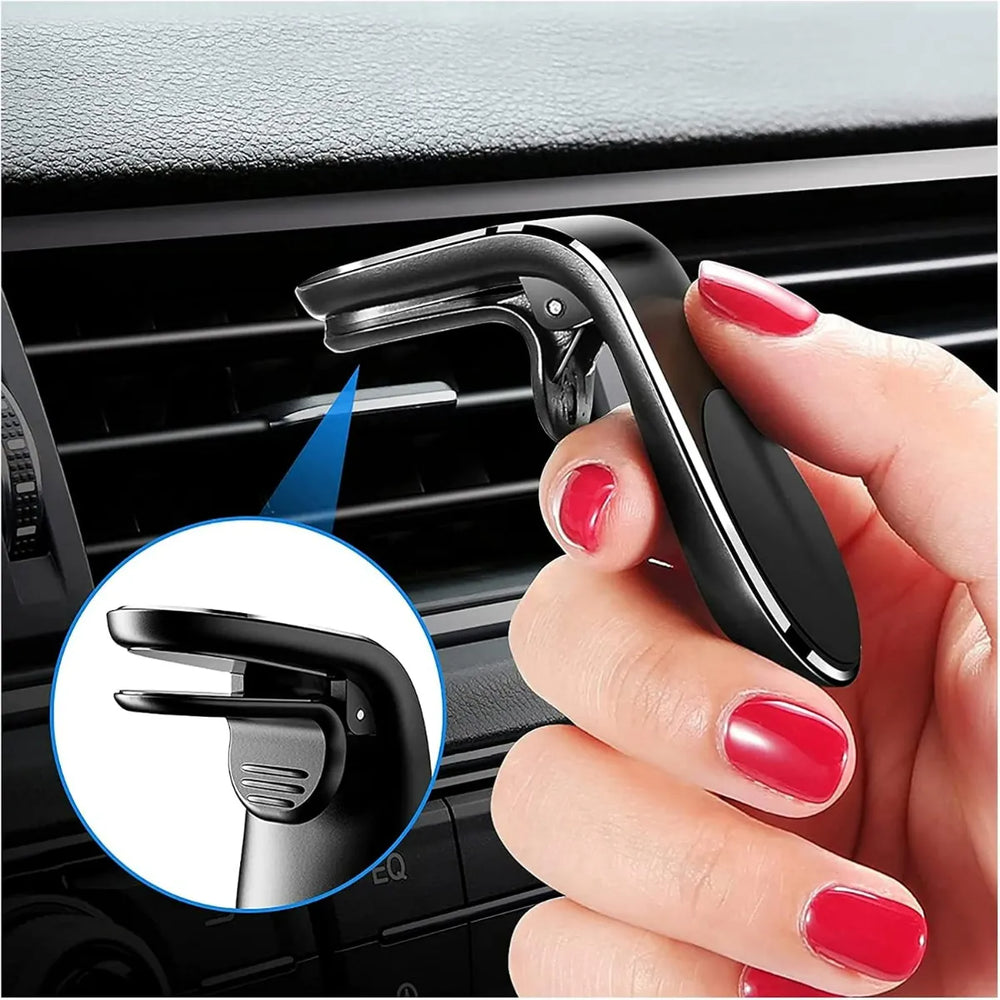 Telefoonhouder auto – Magnetisch – Ventilatierooster Air Vent – Geschikt voor smartphone & tablet – Zwart-Telefoonhouders-Ilumina Benelux