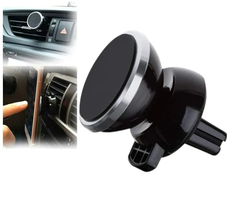 Telefoonhouder auto – Magnetisch – Ventilatierooster Bevestiging – Sterke Magneet – Zilver-Telefoonhouders-Ilumina Benelux