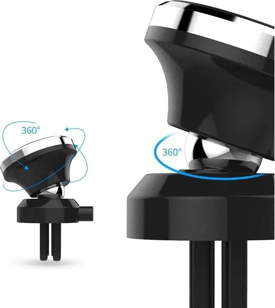 Telefoonhouder auto – Magnetisch – Ventilatierooster Bevestiging – Sterke Magneet – Zilver-Telefoonhouders-Ilumina Benelux