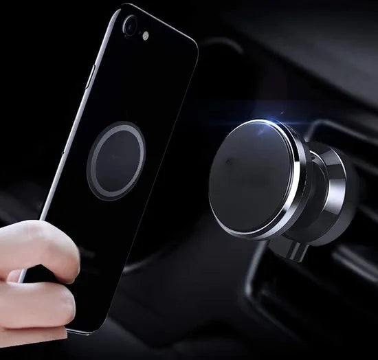 Telefoonhouder auto – Magnetisch – Ventilatierooster Bevestiging – Sterke Magneet – Zilver-Telefoonhouders-Ilumina Benelux
