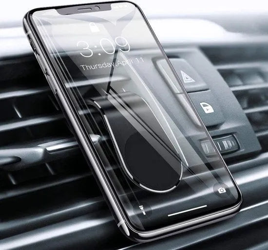 Telefoonhouder auto – Magnetisch – Ventilatierooster Clip – Universeel voor Smartphone – Zwart-Telefoonhouders-Ilumina Benelux
