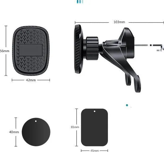 Telefoonhouder auto – Magnetisch Ventilatierooster – Universeel – Extra stevig – Zwart (LB-522)-Telefoonhouders-Ilumina Benelux