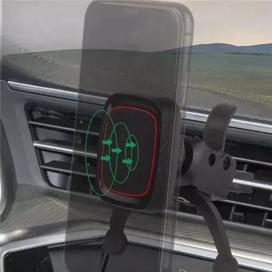 Telefoonhouder auto – Magnetisch Ventilatierooster – Universeel Smartphone Houder – Handsfree Bellen – Zwart-Telefoonhouders-Ilumina Benelux