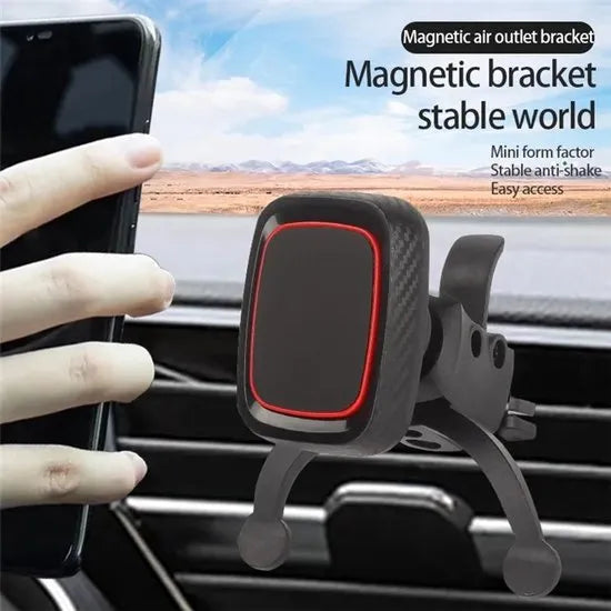 Telefoonhouder auto – Magnetisch Ventilatierooster – Universeel Smartphone Houder – Handsfree Bellen – Zwart-Telefoonhouders-Ilumina Benelux