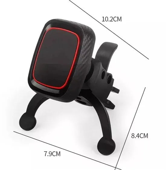 Telefoonhouder auto – Magnetisch Ventilatierooster – Universeel Smartphone Houder – Handsfree Bellen – Zwart-Telefoonhouders-Ilumina Benelux