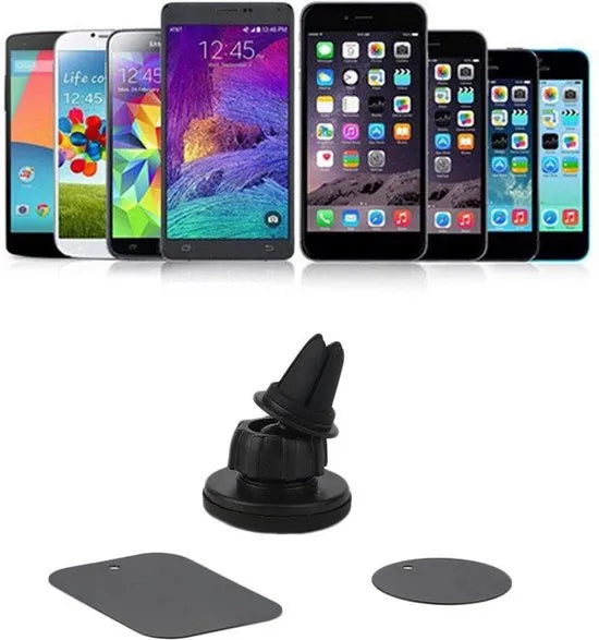 Telefoonhouder auto – Magnetisch Ventilatierooster – Universele GSM Houder – Sterke Magneet – Zwart-Telefoonhouders-Ilumina Benelux