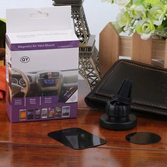 Telefoonhouder auto – Magnetisch Ventilatierooster – Universele GSM Houder – Sterke Magneet – Zwart-Telefoonhouders-Ilumina Benelux