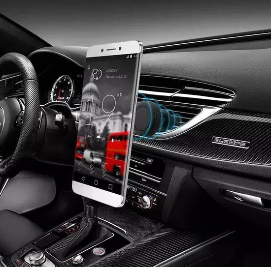 Telefoonhouder auto – Magnetisch Ventilatierooster – Universele GSM Houder – Sterke Magneet – Zwart-Telefoonhouders-Ilumina Benelux