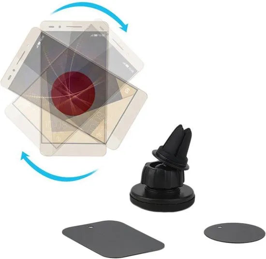Telefoonhouder auto – Magnetisch Ventilatierooster – Universele GSM Houder – Sterke Magneet – Zwart-Telefoonhouders-Ilumina Benelux