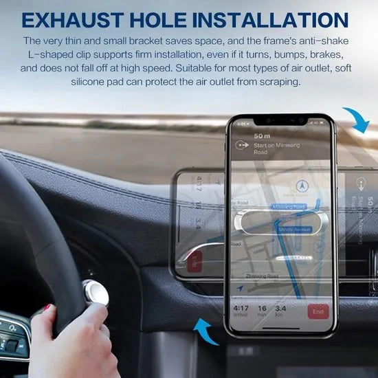 Telefoonhouder auto – Magnetisch – Verstelbaar – 360° draaibaar – Dashboard autohouder incl. metalen plaatjes – Zwart-Ilumina Benelux