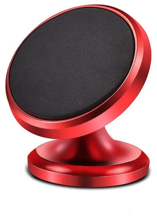 Telefoonhouder auto – Magnetisch verstelbaar – 360° draaibaar – Dashboard autohouder – Rood-Ilumina Benelux