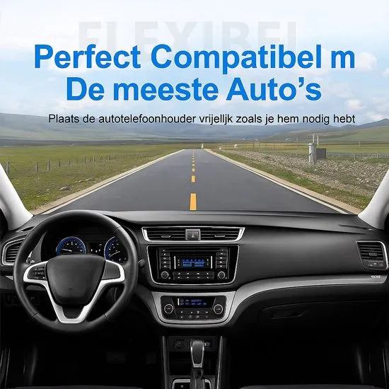 Telefoonhouder auto – Magnetisch verstelbaar – 360° draaibaar – Dashboard autohouder – Zwart-Ilumina Benelux