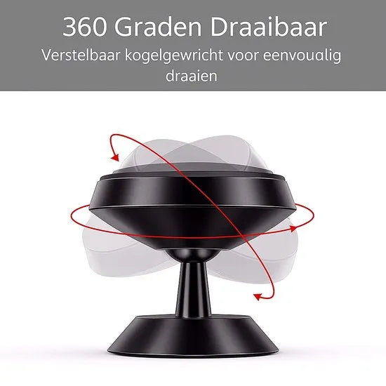 Telefoonhouder auto – Magnetisch verstelbaar – 360° draaibaar – Dashboard autohouder – Zwart-Ilumina Benelux