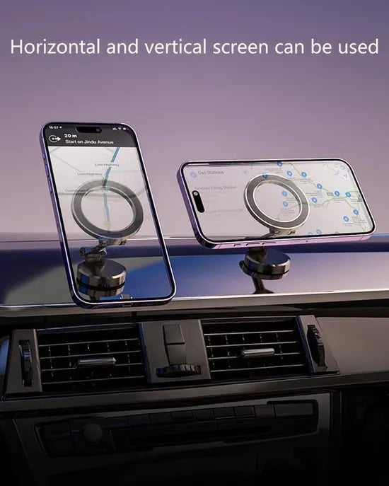 Telefoonhouder auto – Magnetisch verstelbaar – 360° draaibaar – MagSafe compatibel – Dashboard montage – Zwart-Ilumina Benelux