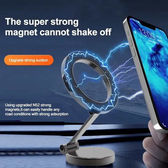 Telefoonhouder auto – Magnetisch verstelbaar – 360° draaibaar – MagSafe compatibel – Dashboard montage – Zwart-Ilumina Benelux
