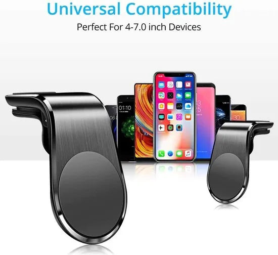 Telefoonhouder auto – Magnetisch – Voor ventilatierooster – Handsfree GSM houder – Zwart-Telefoonhouders-Ilumina Benelux