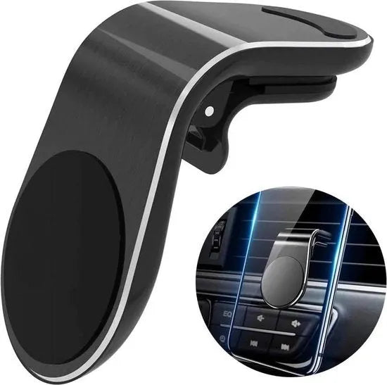 Telefoonhouder auto – Magnetisch – Voor ventilatierooster – Handsfree GSM houder – Zwart-Telefoonhouders-Ilumina Benelux