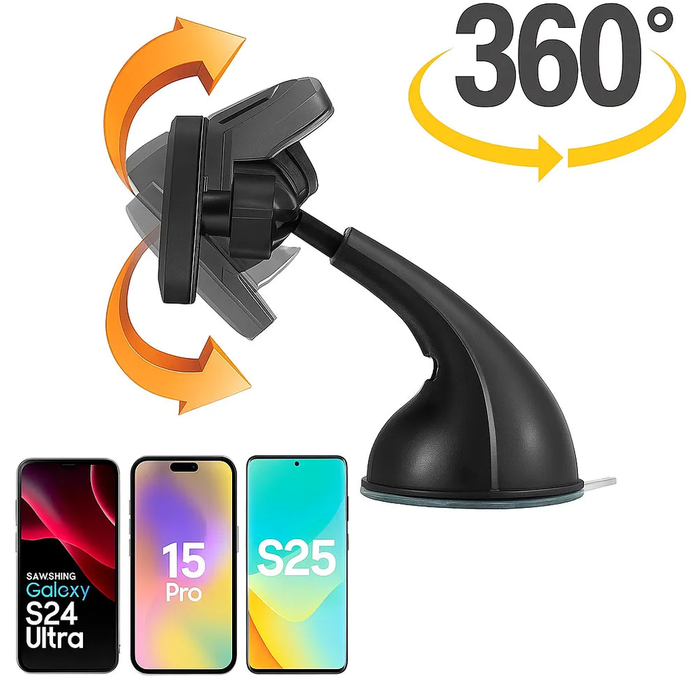 Telefoonhouder auto – Magnetisch – Voorruit & Dashboard – Universeel – Zwart-Ilumina Benelux