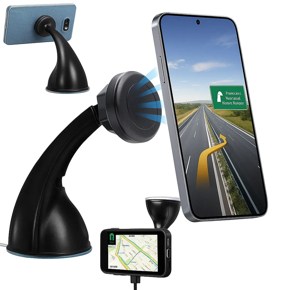 Telefoonhouder auto – Magnetisch – Voorruit & Dashboard – Universeel – Zwart-Ilumina Benelux