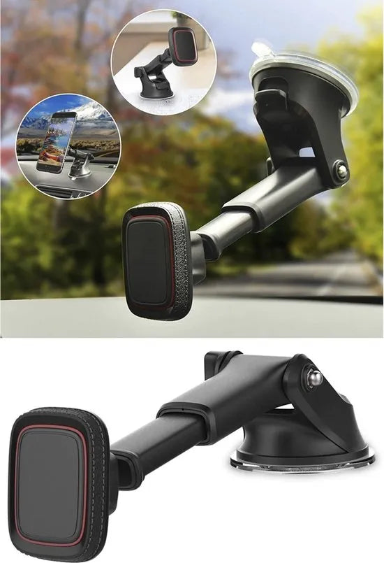 Telefoonhouder auto – Magnetisch – Voorruit & Dashboard – Universeel – Zwart-Ilumina Benelux