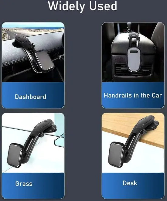 Telefoonhouder auto – Magnetisch – Zuignap Dashboard & Raam – Universeel Smartphone Houder – Zwart-Ilumina Benelux