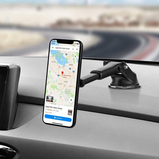 Telefoonhouder auto – Magnetisch – Zuignap voor dashboard & voorruit – Universeel smartphone houder – Zwart