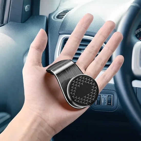 Telefoonhouder auto – Magnetische Air Vent Clip – 360° Draaibaar – LB-461 – Zilver-Telefoonhouders-Ilumina Benelux