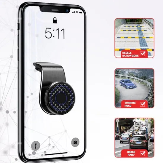Telefoonhouder auto – Magnetische Air Vent Clip – 360° Draaibaar – LB-461 – Zilver-Telefoonhouders-Ilumina Benelux
