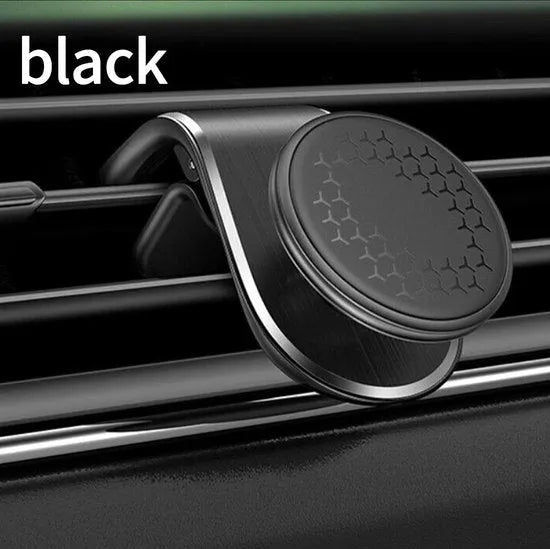 Telefoonhouder auto – Magnetische Air Vent Clip – 360° Draaibaar – LB-461 – Zilver-Telefoonhouders-Ilumina Benelux