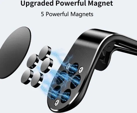 Telefoonhouder auto – Magnetische Air Vent Mount – 2 Stuks – Super Sterke N52 Magneet – Zwart-Telefoonhouders-Ilumina Benelux