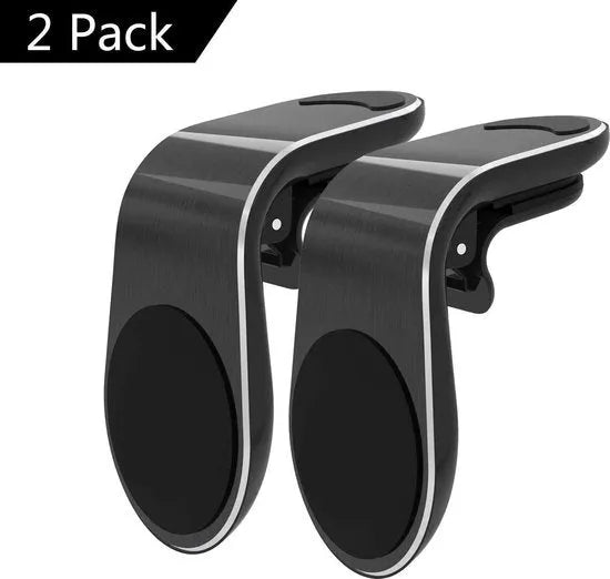 Telefoonhouder auto – Magnetische Air Vent Mount – 2 Stuks – Super Sterke N52 Magneet – Zwart-Telefoonhouders-Ilumina Benelux