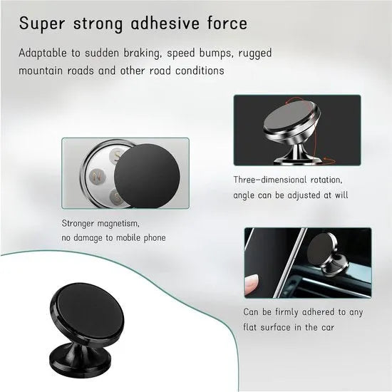 Telefoonhouder auto – Magnetische dashboard car mount – Universeel – Plakstrip – Roze-Ilumina Benelux